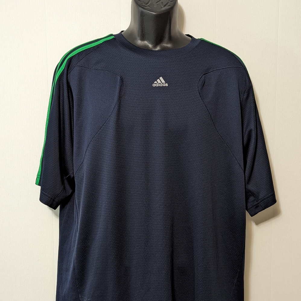 Men's Adidas ClimaCool Jersey Shirt Size XL Blue and Green